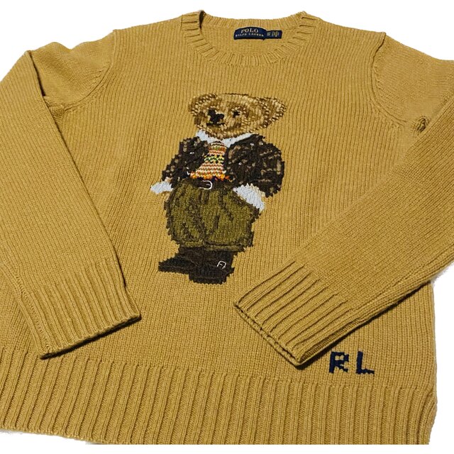 POLO RALPH LAUREN(ポロラルフローレン)のラルフローレン　レディース　xsサイズ　ポロベア　セーター　ベージュ レディースのトップス(ニット/セーター)の商品写真