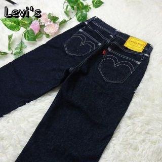 リーバイス(Levi's)のリーバイスレッド　濃紺ルーズストレートデニムパンツ　パフューム　W25(デニム/ジーンズ)