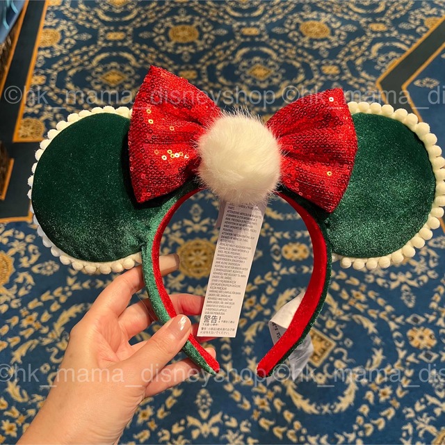 ✨SALE✨香港ディズニー新商品　ミニーマウス　クリスマス　カチューシャ