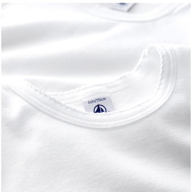 PETIT BATEAU(プチバトー)のプチバトー　新品　ポワンココット　半袖　Tシャツ2枚組　レディースL/18ans レディースのトップス(Tシャツ(半袖/袖なし))の商品写真