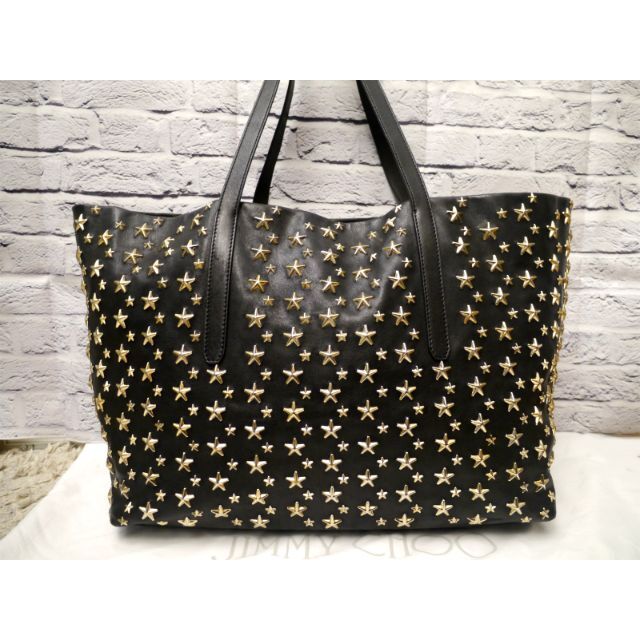 極美品★JIMMY CHOO ジミーチュウ ピムリコ 大容量 トート バッグ 黒 - 1
