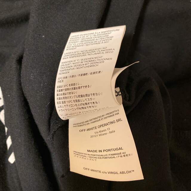 OFF-WHITE - 本物オフホワイト99バックアロー長袖Tシャツoff-whiteロン