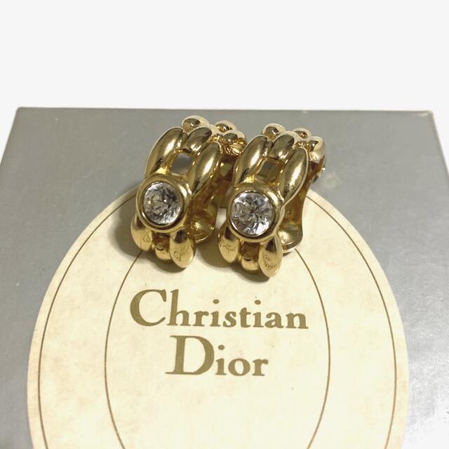 dior  ラインストーンイヤリング