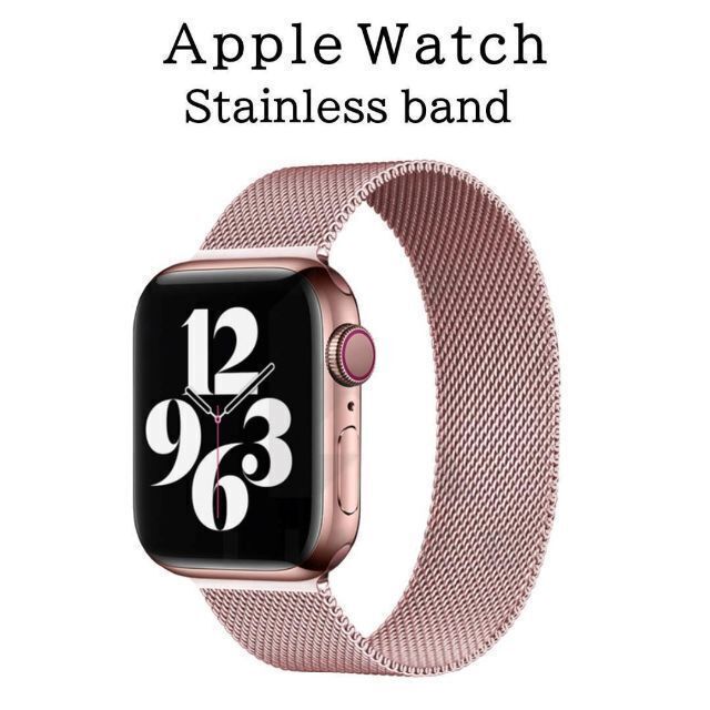 Apple Watch(アップルウォッチ)のApple Watch バンド ST ＃6 ローズ 42/44/45 メンズの時計(金属ベルト)の商品写真