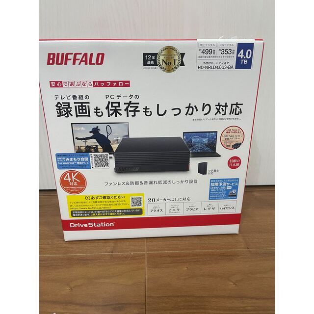 Buffalo - バッファロー HDD4TB HD-NRLD4.0U3-BAの通販 by ゆうた's