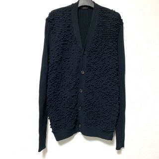 JIL SANDER ジルサンダー コットンストレッチニットカーディガン46黒