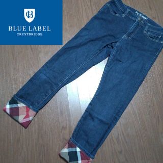 バーバリーブルーレーベル(BURBERRY BLUE LABEL)のブルーレーベル クレストブリッジ ストレッチ デニム パンツ スキニー 38(デニム/ジーンズ)