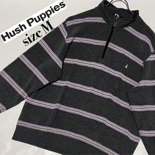 ハッシュパピー(Hush Puppies)のHush Puppies ハッシュパピー ハーフジップ セーター 刺繍ロゴ(ニット/セーター)