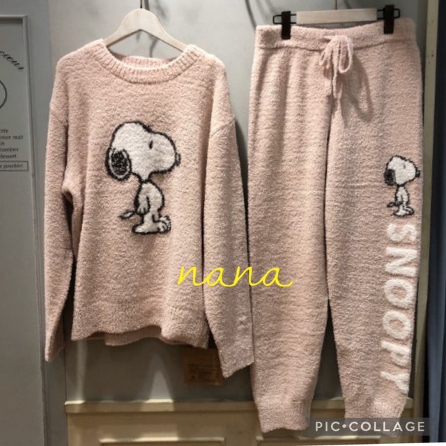 【PEANUTS】ベビモコジャガードプルオーバー＆ロングパンツ