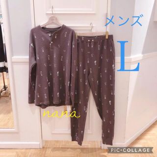 gelato pique - スヌーピー ワッフル上下セット♡メンズLサイズ