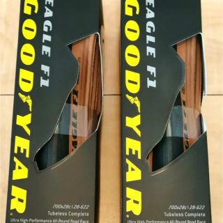 GOODYEAR EAGLE F1 28C チューブレス TAN 2本セットの通販 by ness's