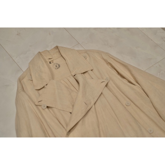 50s フランス軍 ホスピタルコート リネン メンズのジャケット/アウター(トレンチコート)の商品写真