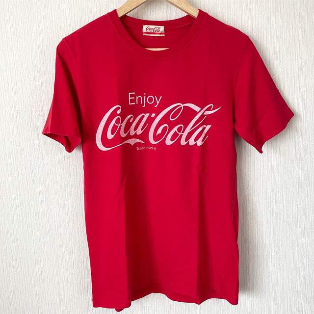 コカ・コーラ(コカコーラ)のCoca-Cola コカコーラ プリントTシャツ 半袖 クルーネック 赤 M メンズのトップス(Tシャツ/カットソー(半袖/袖なし))の商品写真