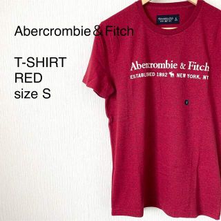 アバクロンビーアンドフィッチ(Abercrombie&Fitch)の新品未使用 アバクロンビーアンドフィッチ 半袖Tシャツ クルーネック 赤 S(Tシャツ/カットソー(半袖/袖なし))