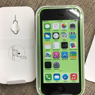 アップル(Apple)のiPhone5c 16GB グリーン au 美品(スマートフォン本体)