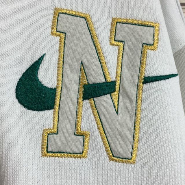 NIKE ロゴ刺繍 スウェット ホワイト アイボリー 裏毛 XL - スウェット