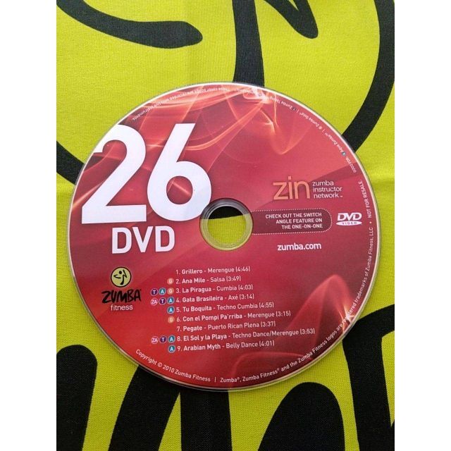 Zumba(ズンバ)の希少品　ZUMBA　ズンバ　ZIN26　CD＆DVD　インストラクター専用　希少 エンタメ/ホビーのDVD/ブルーレイ(スポーツ/フィットネス)の商品写真