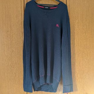 バーバリーブラックレーベル(BURBERRY BLACK LABEL)のバーバリーブラックレーベル　長袖ニット　4 XL　ネイビー　BURBERRY(ニット/セーター)