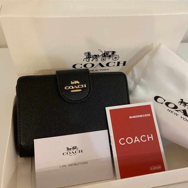 COACH(コーチ)の贈り物にも☆新作 コーチ 財布 二つ折 クロスグレインレザー レディースのファッション小物(財布)の商品写真