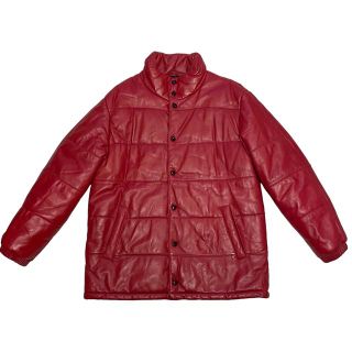 シュプリーム(Supreme)のBudweiser Red Leather Puffer Jacket(ダウンジャケット)