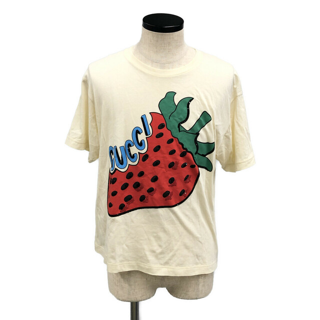 グッチ GUCCI いちご柄半袖Tシャツ メンズ XXS 高価値セリー www