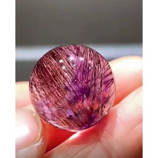 ⭐︎【高級】フラワー パープルルチル スーパーセブン 丸玉 21.2mm(各種パーツ)