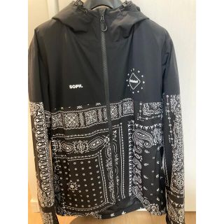エフシーアールビー(F.C.R.B.)のfcrb BANDANA TRAINING JACKET 黒 M 試着のみ(ナイロンジャケット)
