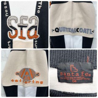 【激レア】santafe カラフル 刺繍ロゴ 入手困難 90s スウェット 希少