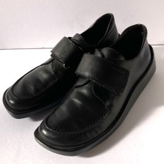 プラダ(PRADA)の★プラダ★レザースニーカー★ローファー★ベルクロ★厚底★黒★37(23.5)★(スニーカー)