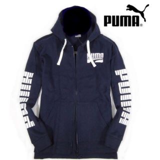 プーマ(PUMA)の【PUMA/プーマ】スウェットパーカ ジップアップパーカー メンズMサイズ（紺）(パーカー)