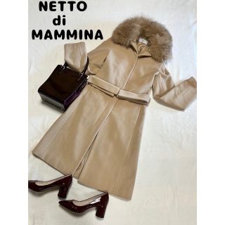 netto di mammina ロングコート ファー付き