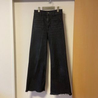 ザラ(ZARA)のZARA PREMIUM PATCH ブラック　7号/34(デニム/ジーンズ)