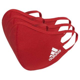 アディダス(adidas)のadidasマスク赤3枚セットSサイズ(その他)