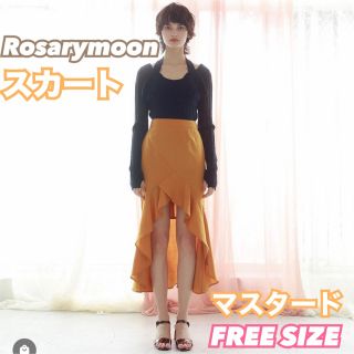 ロザリームーン(Rosary moon)のRosarymoon スロープヘム フレアスカート(ロングスカート)