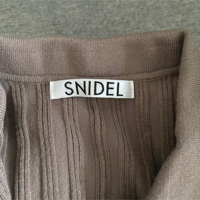 SNIDEL(スナイデル)のスナイデル　デザインリブニットワンピース　snidel レディースのワンピース(ロングワンピース/マキシワンピース)の商品写真