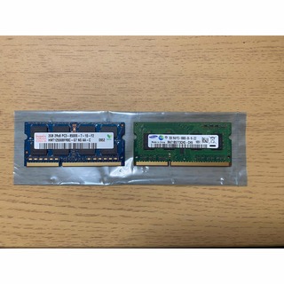 ノートパソコン用メモリ　DDR3-1066 DDR3-1333 2GB 中古(PCパーツ)