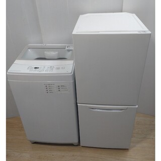 ニトリ(ニトリ)の冷蔵庫　洗濯機　ニトリ　ホワイトセット　シンプルデザイン　単身カップルサイズ(冷蔵庫)