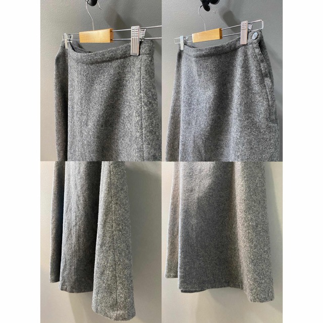 ビンテージ 70s USA ウール wool グレー スカート 希少 美品 2