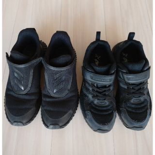 アディダス(adidas)のスニーカー 男の子 20㎝ 21㎝ アディダス 瞬足 黒 2足セット(スニーカー)