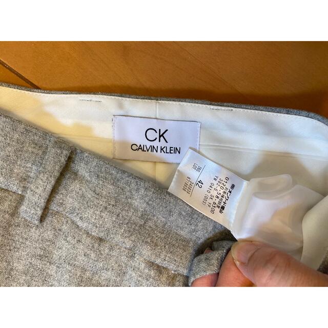 Calvin Klein(カルバンクライン)の美品　セットアップ価格　CK カルバン・クライン　オンワード樫山　ウール　グレー レディースのワンピース(ひざ丈ワンピース)の商品写真