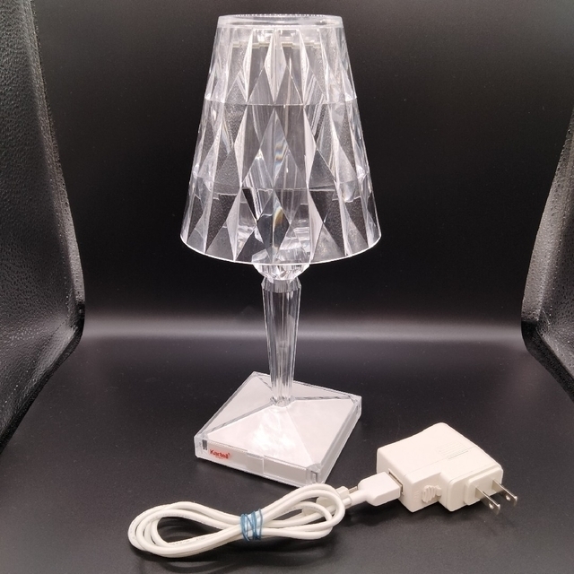 kartell - kartell バッテリー 充電式テーブルランプ クリア テーブル