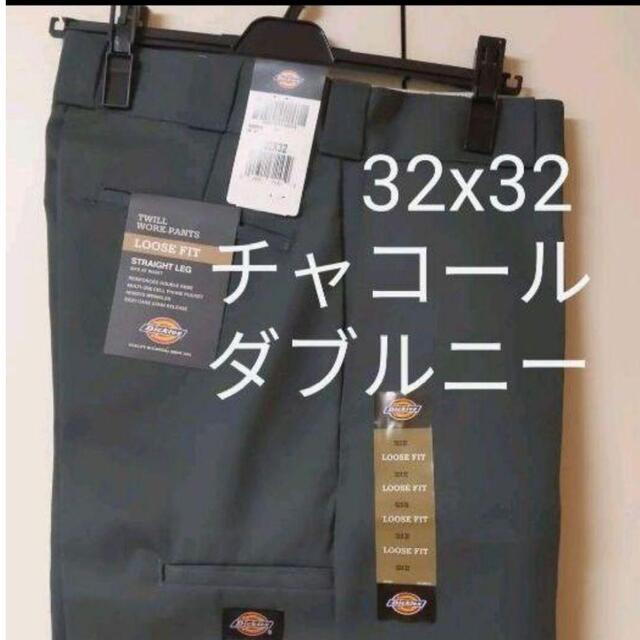 新品 32x32 CH ダブルニー ワークパンツ ディッキーズ チャコール