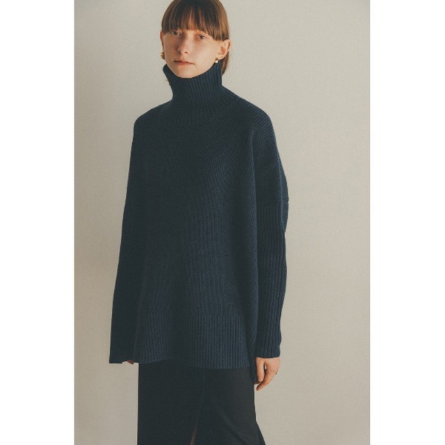 CLANE - CLANE☆TURTLE WIDE SLIT KNIT TOPSサイズ1ネイビーの通販 by