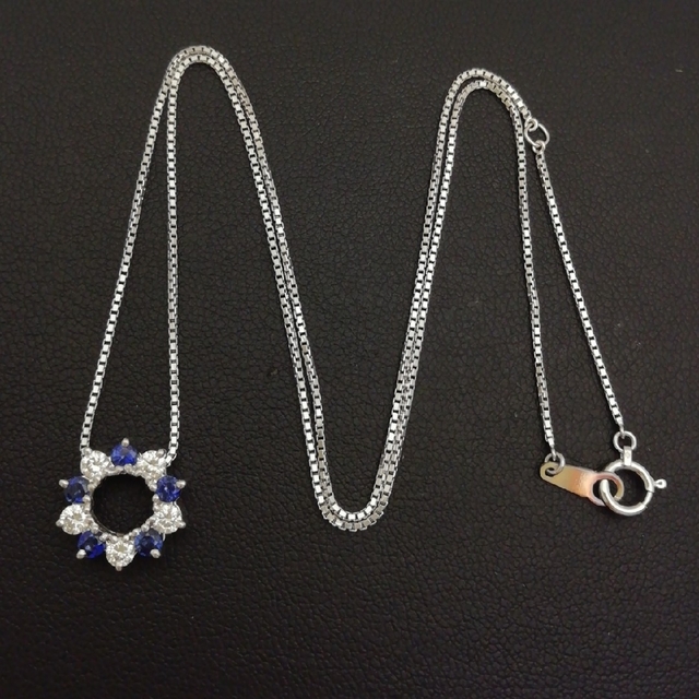 TASAKI(タサキ)のTASAKI　Pt850 & Pt900✨ダイヤ&サファイア✨素敵なネックレス レディースのアクセサリー(ネックレス)の商品写真