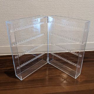 ムジルシリョウヒン(MUJI (無印良品))の無印良品／アクリルネックレス・ピアスケース・見開きタイプ(小物入れ)