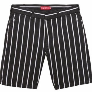 シュプリーム(Supreme)のw30 Supreme 17ss work short Black Strip(ショートパンツ)