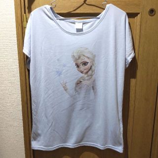 アナトユキノジョオウ(アナと雪の女王)のディズニー　アナと雪の女王　エルサのＴシャツ　サイズＬ　<958>(Tシャツ(半袖/袖なし))