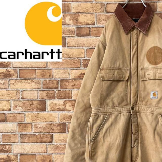 carhartt(カーハート)のカーハート　ダック地　つなぎ　オーバーオール　中綿キルティング　ダブルニー メンズのパンツ(サロペット/オーバーオール)の商品写真