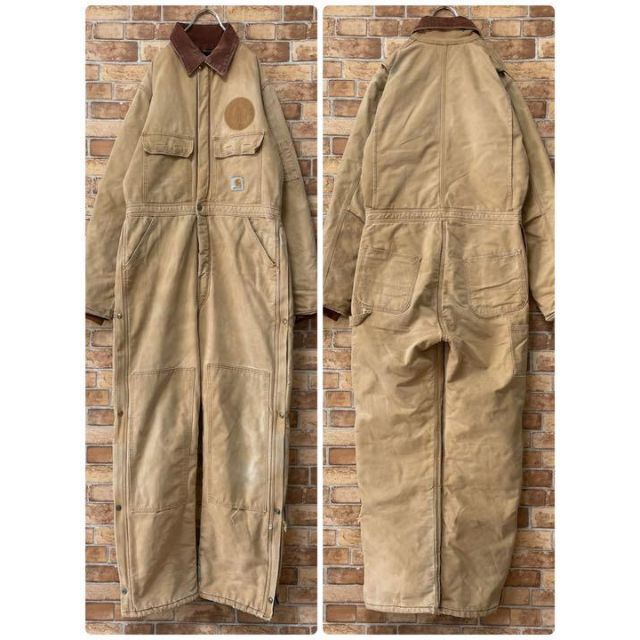 carhartt(カーハート)のカーハート　ダック地　つなぎ　オーバーオール　中綿キルティング　ダブルニー メンズのパンツ(サロペット/オーバーオール)の商品写真