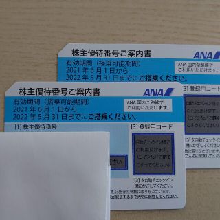 エーエヌエー(ゼンニッポンクウユ)(ANA(全日本空輸))のANA　全日空　株主優待券　2枚セット（期限延長済）(その他)